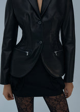 Load image into Gallery viewer, Rose hip mini skirt in black
