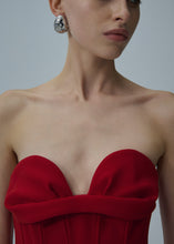 Load image into Gallery viewer, Bustier gown in red
