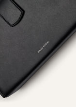 Load image into Gallery viewer, Apolonia bag in black leather with flower charm
