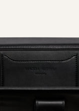 Load image into Gallery viewer, Apolonia bag in black leather with flower charm
