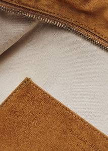 Brigitte bag in camel suede