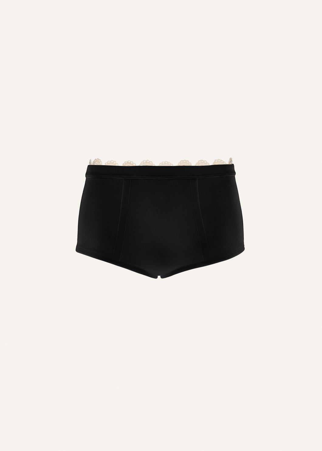 Lace-detail underwear shorts in black