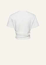 Load image into Gallery viewer, Knotted ribbed t-shirt in cream
