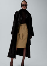 Load image into Gallery viewer, Belted midi skirt in beige
