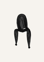 Load image into Gallery viewer, Crochet headscarf in black
