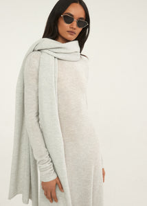Alpaca knit scarf in grey