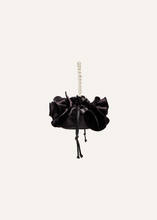 Load image into Gallery viewer, Pearl Magda bag in black satin
