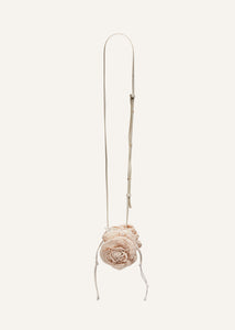 Small pearl Magda bag in cream crochet