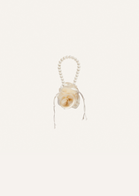 Load image into Gallery viewer, Small pearl Magda bag in cream satin
