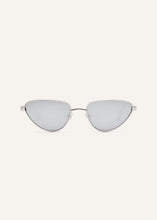 Load image into Gallery viewer, What you look for&#39; triangle sunglasses in silver
