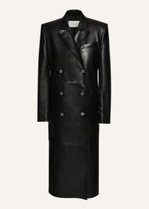 PF24 LEATHER 08 COAT BLACK