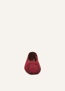 PF25 BALLET FLATS CROCHET BURGUNDY
