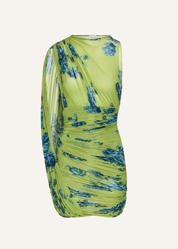 PF25 DRESS 24 GREEN PRINT