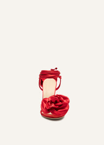PF25 FLOWER SHOES SATIN RED 105