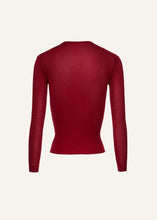 Load image into Gallery viewer, Knitwear henley top in bordeaux
