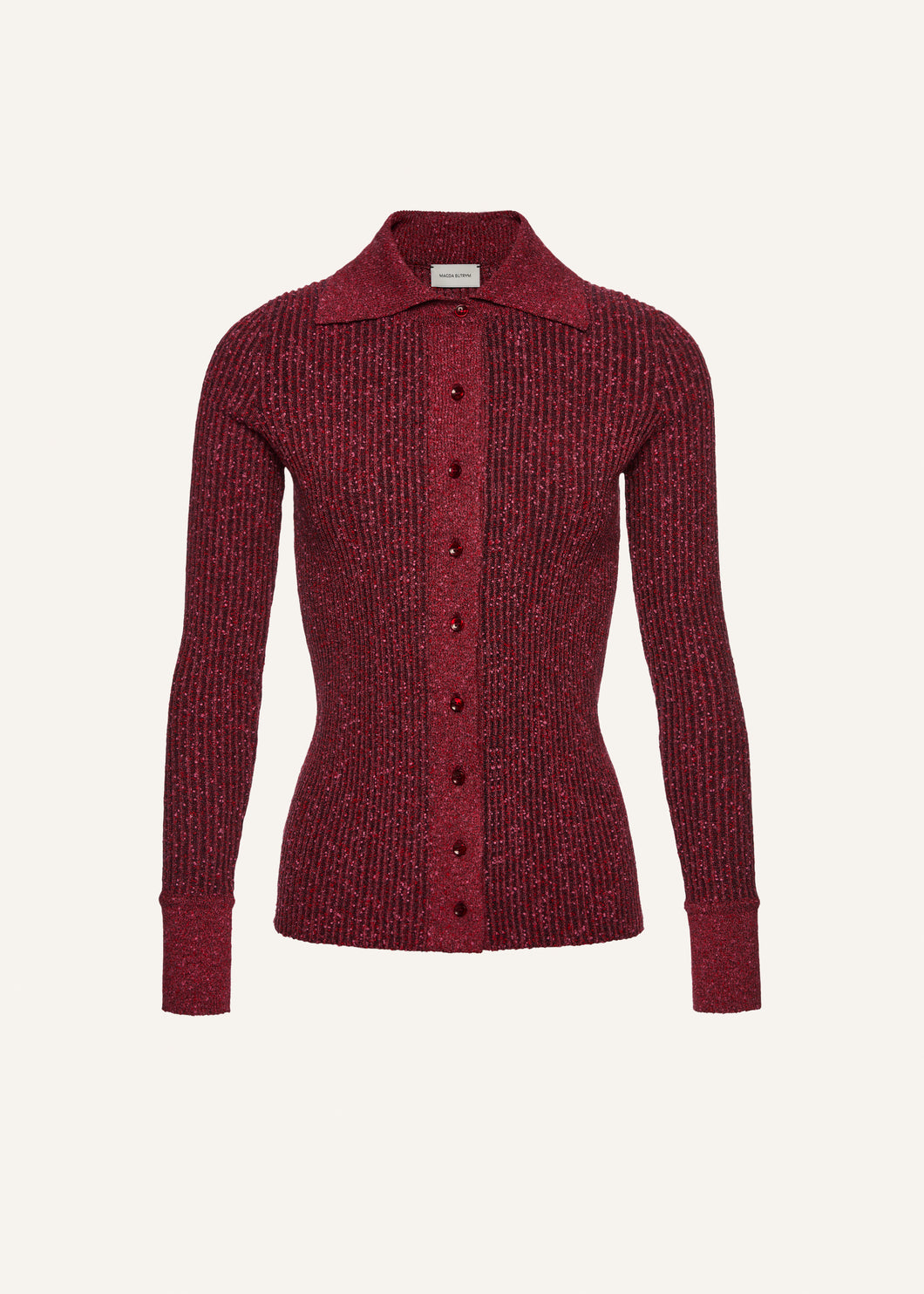 PF25 KNITWEAR 21 CARDIGAN BORDEAUX
