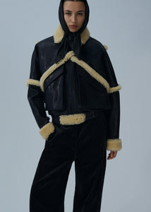PF25 LEATHER 10 JACKET NAVY