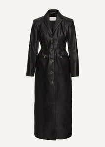 PF25 LEATHER 15 COAT BLACK
