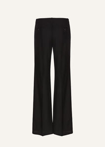 Front-pleat classic trousers in black