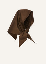 Load image into Gallery viewer, Cotton head scarf in dark brown
