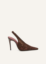 Load image into Gallery viewer, PF25 SLINGBACK CROCHET BROWN
