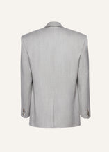 Load image into Gallery viewer, Oversized double breasted blazer in grey

