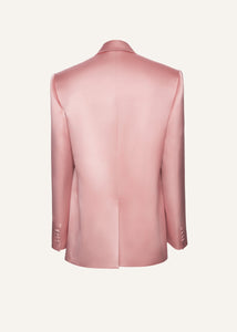 Classic satin oversized blazer in pink