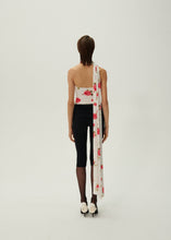 Load image into Gallery viewer, Jersey wrap neck top in cream print
