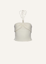 Load image into Gallery viewer, Pearl halterneck tube top in cream
