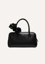Load image into Gallery viewer, Brigitte bag in black leather and silver
