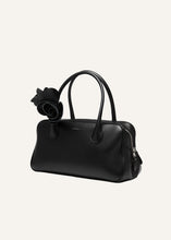 Load image into Gallery viewer, Brigitte bag in black leather and silver
