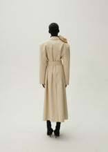 Load image into Gallery viewer, Belted gabardine coat in cream

