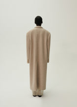 Load image into Gallery viewer, Cashmere single breasted long coat in beige
