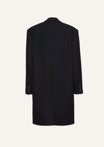 Oversized midi coat in black