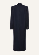 Load image into Gallery viewer, Long classic wool coat in navy
