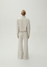 Load image into Gallery viewer, Mid-rise flare denim pants in white sand
