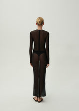 Load image into Gallery viewer, Sheer crochet bra dress in black
