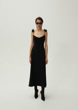 Load image into Gallery viewer, Bustier midi dress in black
