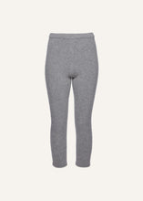 Load image into Gallery viewer, Cropped knitwear leggings in light grey
