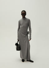 Load image into Gallery viewer, High neck knit maxi dress in grey

