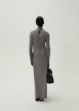 Load image into Gallery viewer, High neck knit maxi dress in grey
