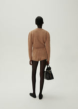Load image into Gallery viewer, Cropped mohair cardigan in caramel
