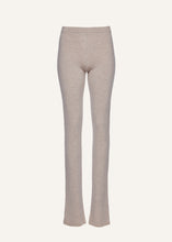 Load image into Gallery viewer, Flared knitwear pants in beige
