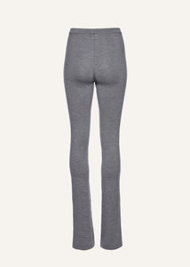 Flared knitwear pants in grey