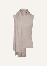 Load image into Gallery viewer, Sleeveless high neck knit top in beige
