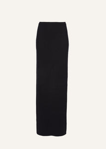 Knitwear maxi skirt in black