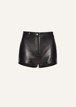 Load image into Gallery viewer, Leather hot shorts in black
