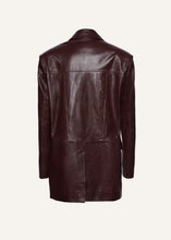Load image into Gallery viewer, Leather car jacket in burgundy
