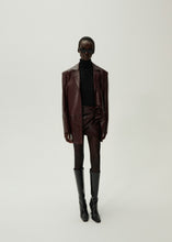 Load image into Gallery viewer, Leather car jacket in burgundy
