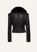 Load image into Gallery viewer, Demi fitted leather jacket in black
